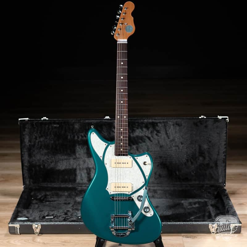 Veritas Riverton Bigsby Guitar w/ PoleCats P-90s & RW Fretboard –Ocean Turquoise image 1