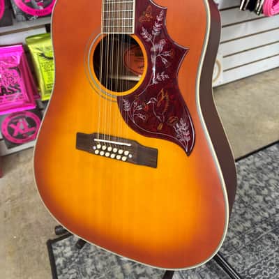 Epiphone Hummingbird 12-String - Cherry Sunburst image 9