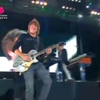 Duesenberg Starplayer gold owned signed and played by Richie Sambora image 10
