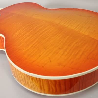 M. Campellone Standard 17" Amber Burst Hand Made Hollowbody w/OHSC image 11
