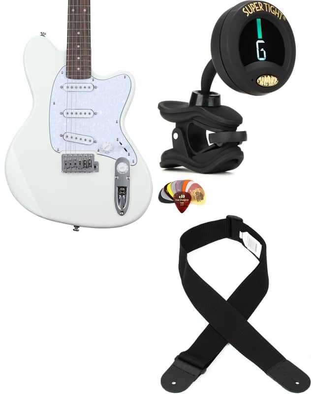 Ibanez Ichika Signature ICHI00 Talman Electric Guitar - Vintage White  Bundle with Snark ST-8 Super Tight Chromatic Tuner... (4 Items) image 1