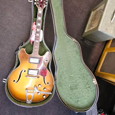 Harmony H-71 Semi Hollow Body Electric Guitar with Original Case image 1