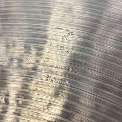 K. Zildjian 22" Ride Cymbal New Stamp 1972-1977 image 3