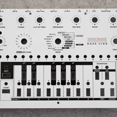XOXBOX 303 Clone Custom Front Control Panel - Satin Black or Satin White image 8