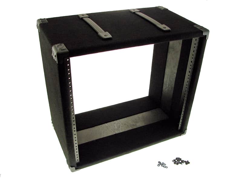 PROCRAFT 12U 12" Deep Rack Case in Black Carpet Wrap - Top Handles w/ Rack Screws image 1