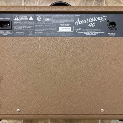 Fender Acoustasonic 40 2-Channel 40-Watt 2x6.5" Acoustic Guitar Amp 2017 - Present - Brown image 4