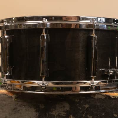 1990s Pearl 6.5x14 Masters Custom Black Mist Snare Drum image 8