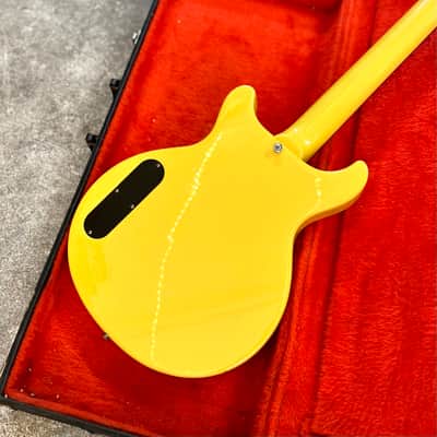 Greco TVB-65 Les Paul double cut EB-0 bass c 1989 - TV Yellow original vintage MIJ Japan image 13