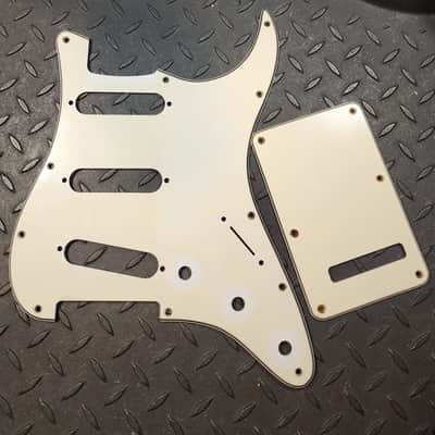 USA 3-ply Fender Pickguard and Back Plate 1986 Strat Cream/White Jewel Series Stratocaster US American image 1