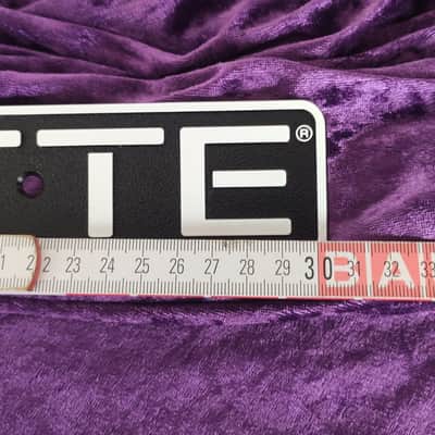 FRYETTE logo plate for your amp or cab=very rare NOS/new old stock=original made in USA ca. 2010*solid metal/not plastic! image 5