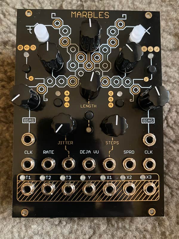 Mutable Instruments Marbles Eurorack Random Sampler Synth Clone Module 2020 Black/Gold image 1