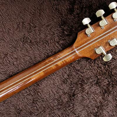 One Of A Kind German Handmade Flat Top Jazz Guitar 1970s Natural Gloss All Solid Woods image 9