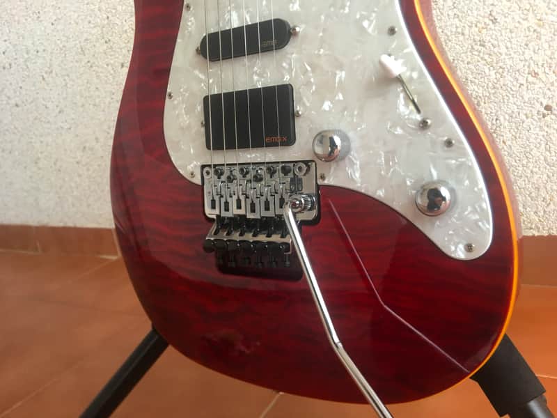 2009 ESP Edwards Snapper E-SN-145FR Quilted Black Cherry Top