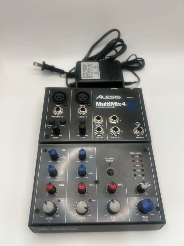 Alesis MultiMix 4 USB FX 4-Channel Mixer with Effects
