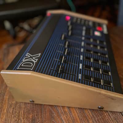 Oberheim DX 6-Voice Drum Machine 1982 - Blue with Wood Sides image 3