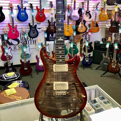 Paul Reed Smith PRS Hollowbody II Piezo 10 Top Charcoal Cherry Burst image 6
