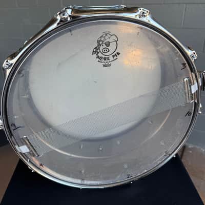 Pork Pie Percussion USA Custom Black Nickel over Brass 6.5x14" Snare Drum (Rm4) image 5