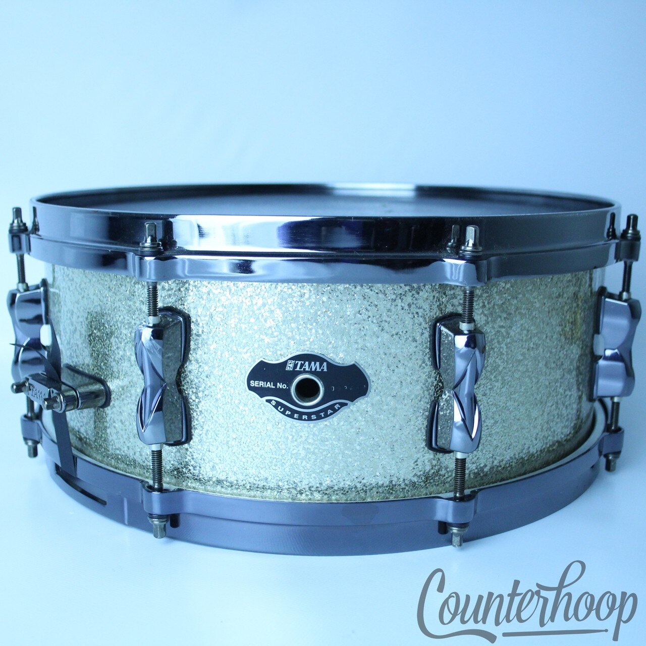 TAMA 14x5.5"Superstar Snare Drum Champagne Sparkle Black Nickel Cast Rims Birch — main photograph