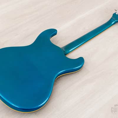 1996 Mosrite Ventures Model '63 Vintage Reissue Sidejack Blue w/ Vibramute & Case, Kurokumo image 14