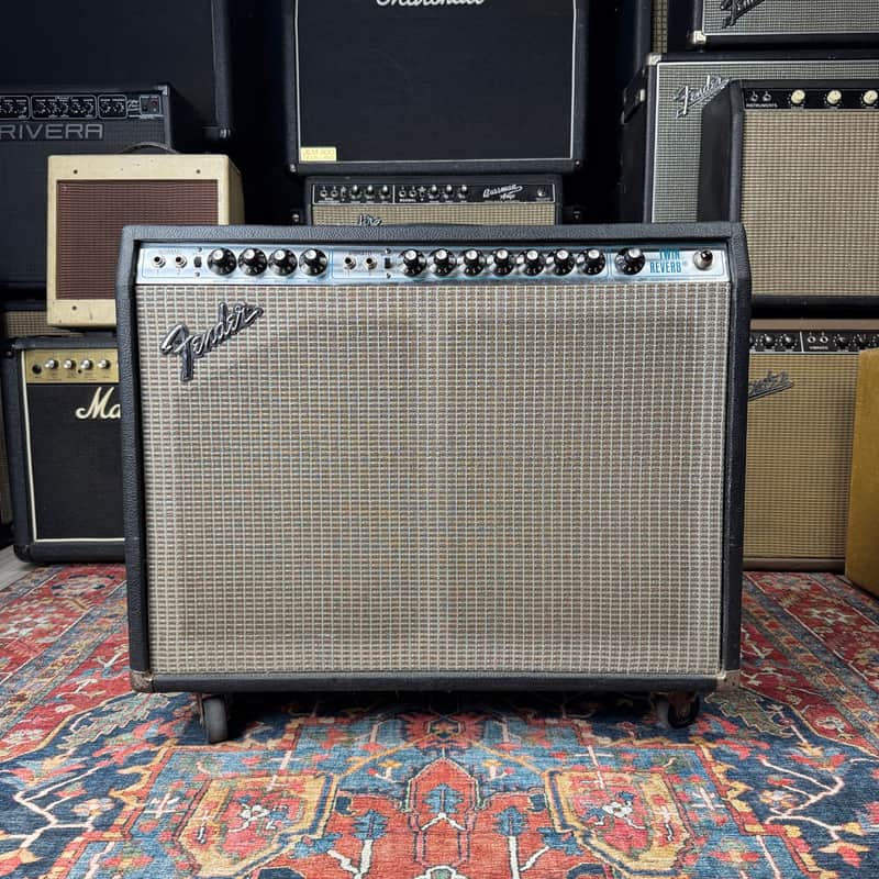 1977 Fender Twin Reverb 135 Watt 2X12 Combo Tube Amp - Serviced image 1