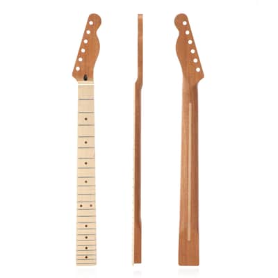 [Matte Finish] 22-Fret Guitar Neck Suit for TL Style Guitar - Maple Fretboard, Mahogany Neck & Peach Wood Tube (With Back Line),price include the import duty for US buyer image 1