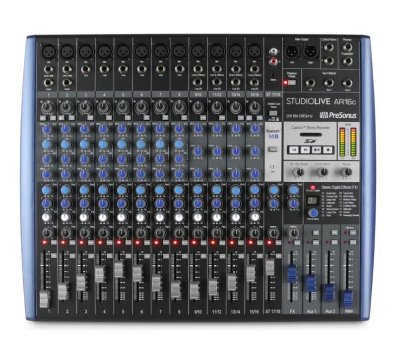 PreSonus StudioLive AR16c 18-Input Mixer / Digital Recorder / Audio Interface 2020 - Present - Gray / Blue image 1