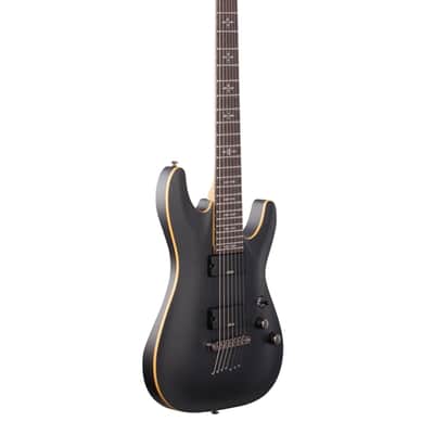 Schecter Demon 7 Electric Guitar Aged Black Satin image 8