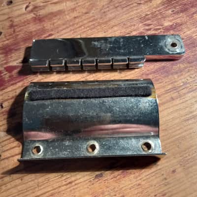 Gibson Firebird or SG Standard 1965 Vibrola Base and String Bar - Chrome image 3