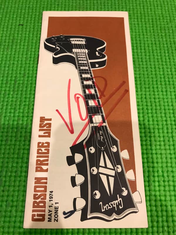 Gibson Price List 1974 image 1