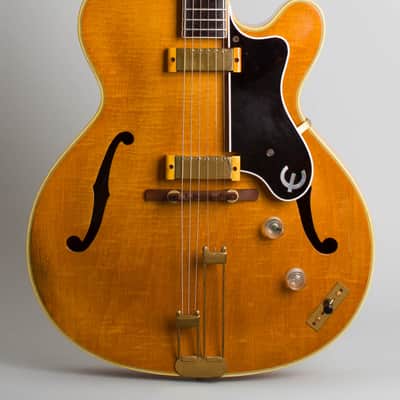 Epiphone Zephyr Deluxe Cutaway Arch Top Hollow Body Electric Guitar (1954), ser. #68425, original hard shell case. image 3