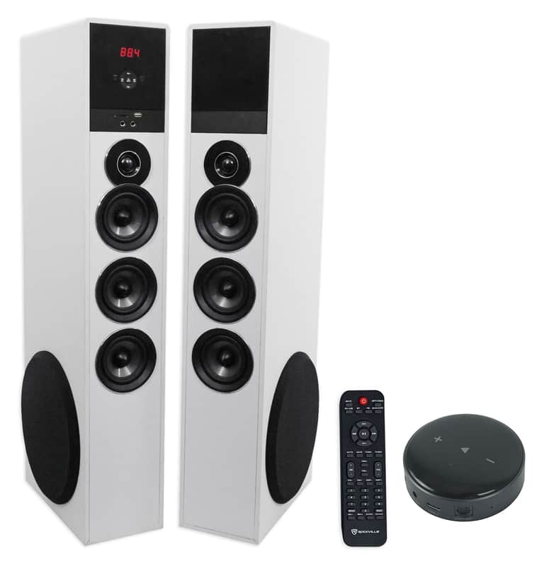 Rockville TM150W Home Theater Buetooth Tower Speakers + 10" Sub + Wifi Receiver image 1