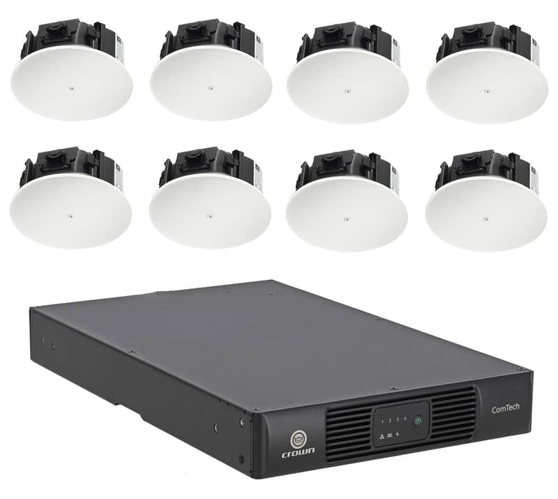 (8) JBL Control 426LP 6.5" Low Profile 70v Commercial Ceiling Speakers+Crown Amp image 1