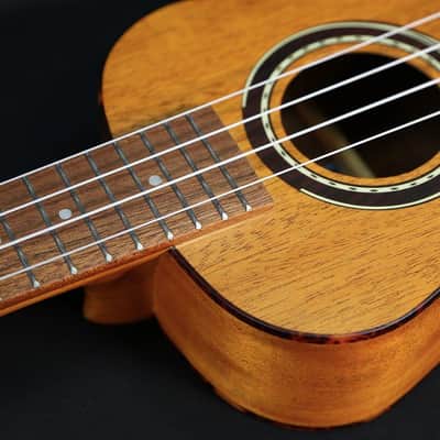 Puka Model PK-PEC Peace Rosette Natural Satin Finish Concert Size Ukulele image 3