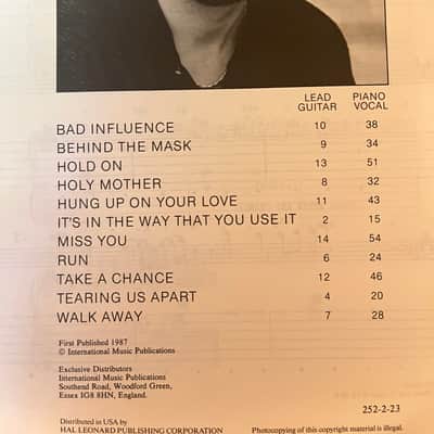 Eric Clapton - August - Guitar Tab / Tablature Book image 3