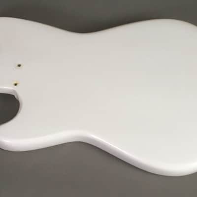 1963 Vintage Fender Musicmaster Duo Sonic Short Scale Guitar Body Olympic White image 4