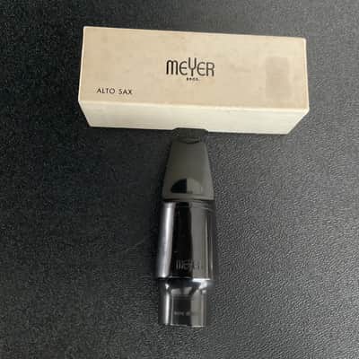 MEYER Alto Sax Mouthpiece 6MS  Vintage Circa 1970's  Black Hard Rubber image 2