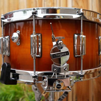 Rogers Custom Dyna-Sonic D2945 | Tobacco Burst Gloss | 6.5″ x 14″ Snare Drum (Limited Edition) image 8