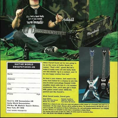 RARE Dean Dimebag Darrell DFH Dean From Hell Dimebolt Signature Guitar Signed by Pantera! Pre-Washburn D3 image 5