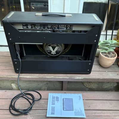 Fender '68 Custom Deluxe Reverb 2-Channel 22-Watt 1x12" Guitar Combo 2013 - Present - Black Tube Amp Clean Low Hours image 6