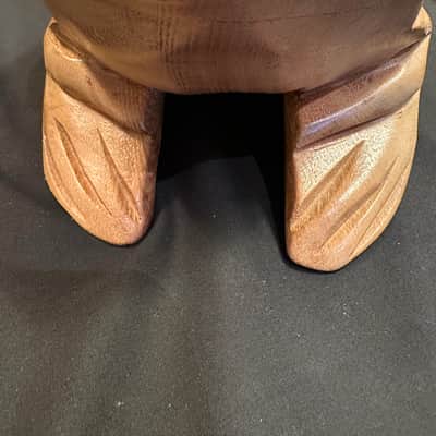 Handmade 11"x6.5" X-LARGE Frog Guiro Scraper Rasper, with Beater-MINT image 8