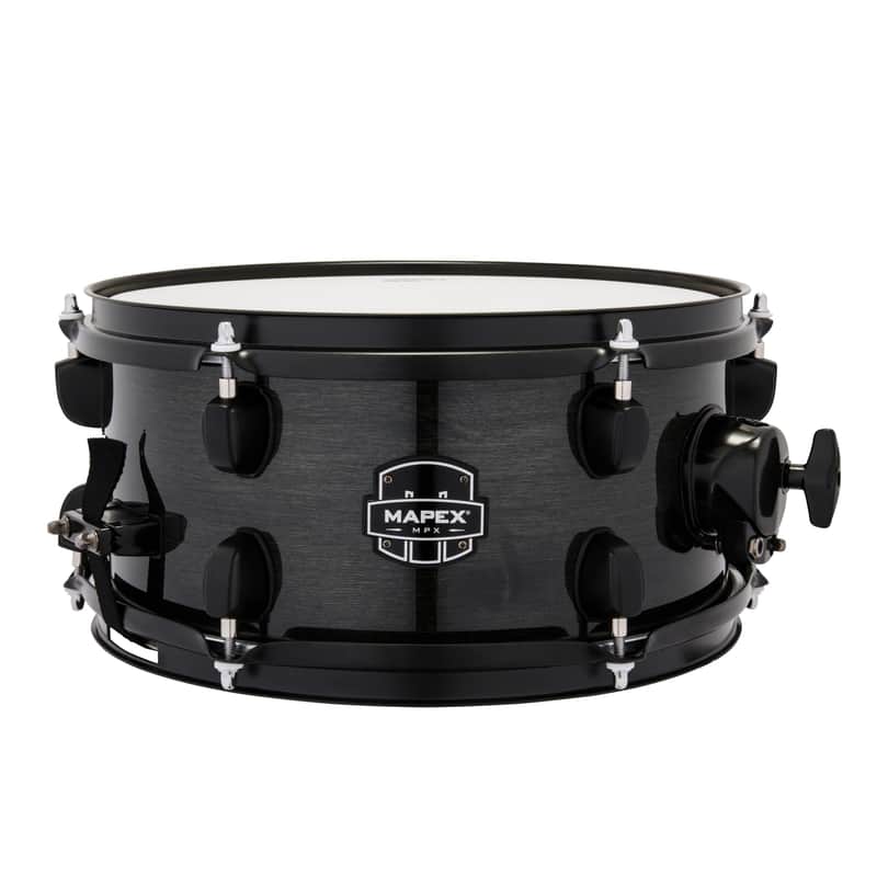Mapex MPX Maple/Poplar Side Snare Drum - 6 x 12-inch - Black with Black Hardware (MPNMP2600BMB) image 1