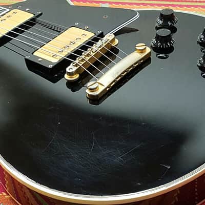 1985 Burny Les Paul Custom Black Beauty VH1 Pickups Made in Japan MIJ CIJ BB Super Grade RLG FLG image 3