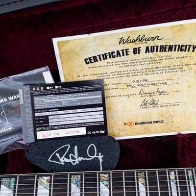 2011 Washburn Custom Shop Limited Edition Paul Stanley PSV 2200 Rhinestone Flying V, Near-Mint & Signed w/ Case, COA, Tags image 17