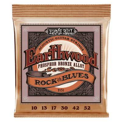 Ernie Ball 2151 Earthwood Phos/ Bro "Rock and Blues" Acoustic Strings (10-52) image 1