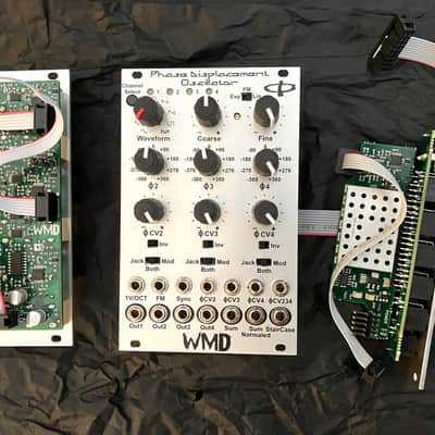 WMD Phase Displacement Oscillator MKII /Triple Bipolar VCA / Quad Anti-Aliasing Filter 2010 - Silver / Silver / Black image 3