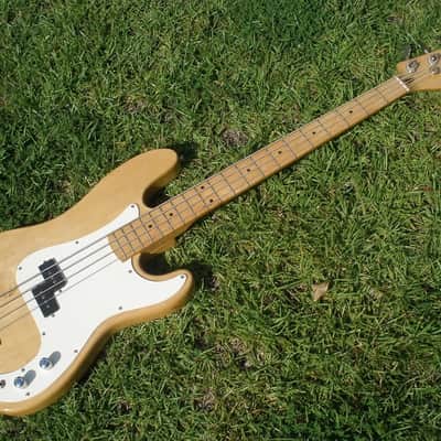 Vintage Harmony P Bass Copy - Natural Wood Finish - Cool Bass! image 1