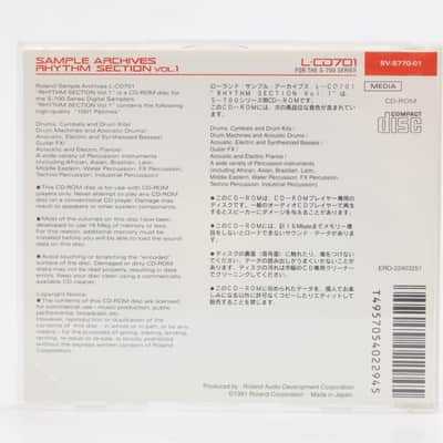 Roland Orchestral Family Vol 1& 2 Rhythm Section CD ROM Disks S-750 S-770 #54938 image 8
