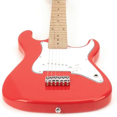 30 Inch Kids Electric Guitar Beginner Kit, Junior Size Mini Electric Guitar for Children with Amplifier (battery/adaptor not included) and Guitar bag, Unisex Red image 3