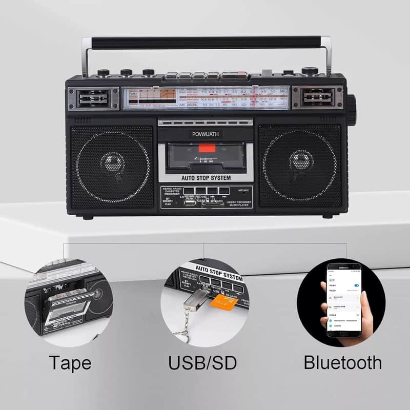Retro Meets Modern – Stereo Portable Boombox for Musicians & Collectors image 1