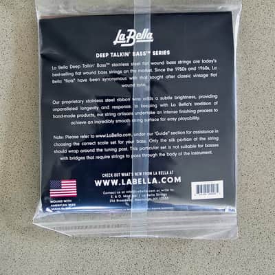 Brand new, unopened La Bella 760FS Deep Talkin' Bass flat wound bass strings .045 .065 .085 .105. image 2